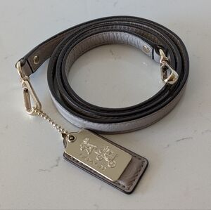 Coach Taupe Leather Strap Bag Gold Hardware Size 44.5" Replacement